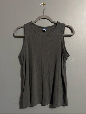 Old navy charcoal grey ribbed outdoor luxe tank top size medium